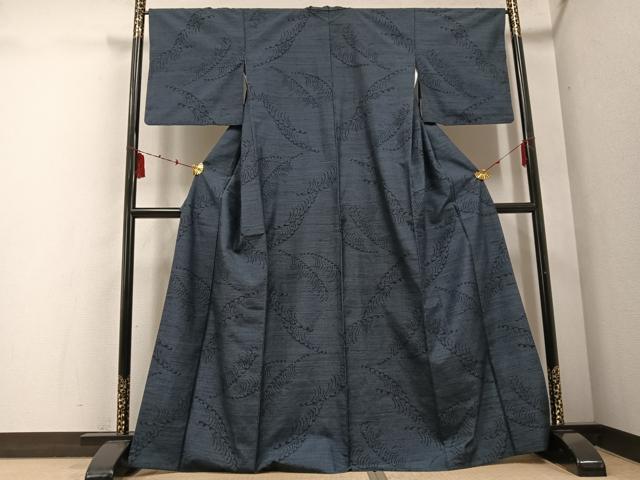 平和屋着物●結城紬 立波文 正絹 逸品 AABE8104ph