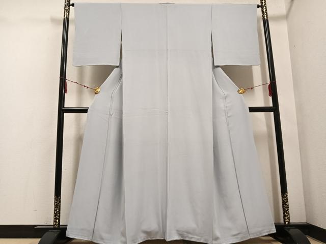 平和屋着物●上質な色無地 白鼠色 高島屋扱い 正絹 逸品 AABE8110ph