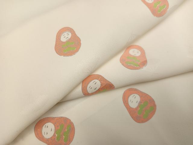 平和屋着物●長襦袢 無双仕立て 達磨 だるま 広衿仕立て 正絹 逸品 未使用 AABE8113ph