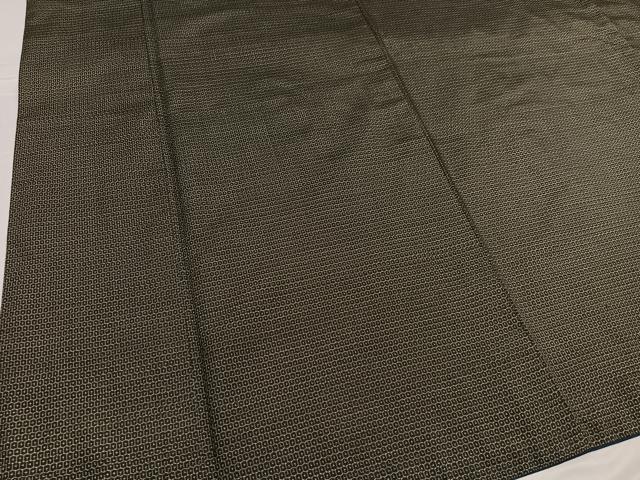 平和屋着物●男性 紬 アンサンブル 80亀甲 正絹 逸品 AABE8139ph