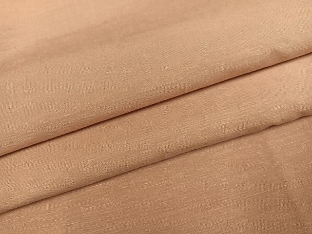 平和屋着物○上質な紬 色無地 赤香色 正絹 逸品 AABE8154ph