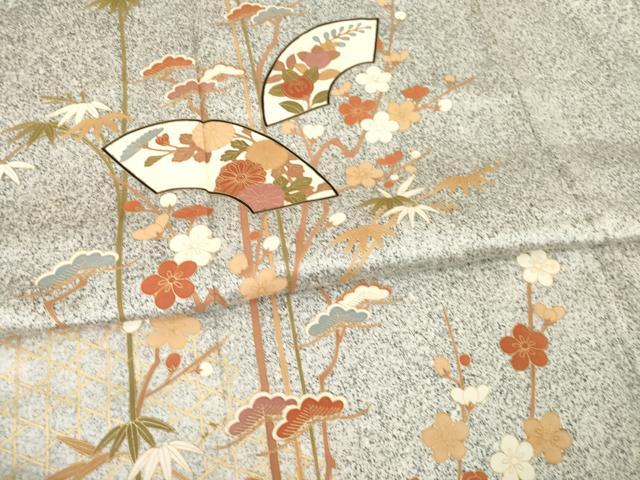 平和屋着物▼訪問着 地紙花文 正絹 逸品 AABE8168ck