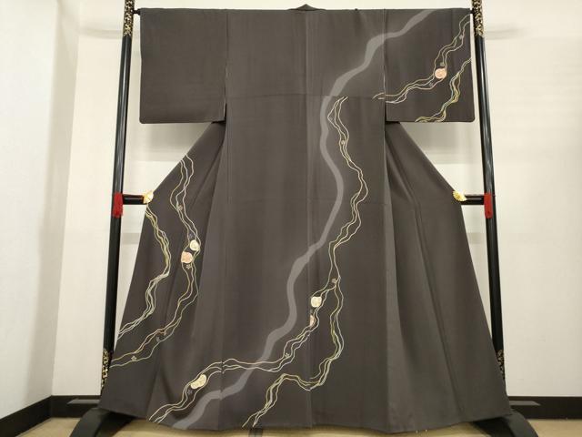 平和屋着物○訪問着 刺繍 道長花丸文 暈し染め 正絹 逸品 AABE8205ck