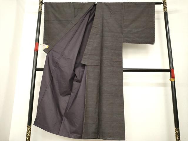 平和屋着物●男性 紬 アンサンブル 霞文 正絹 逸品 未使用 AABE8219ck