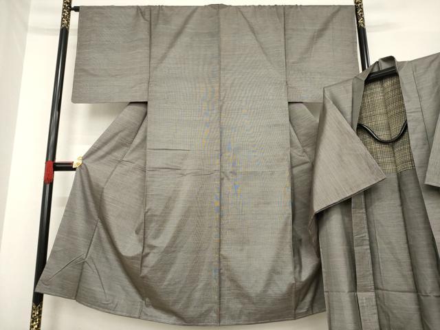 平和屋着物●男性　本場大島紬　アンサンブル　カタス9マルキ　正絹　逸品　未使用　AABE8240ck 平和屋着物○男性 本場大島紬 アンサンブル カタス9マルキ 正絹 逸品