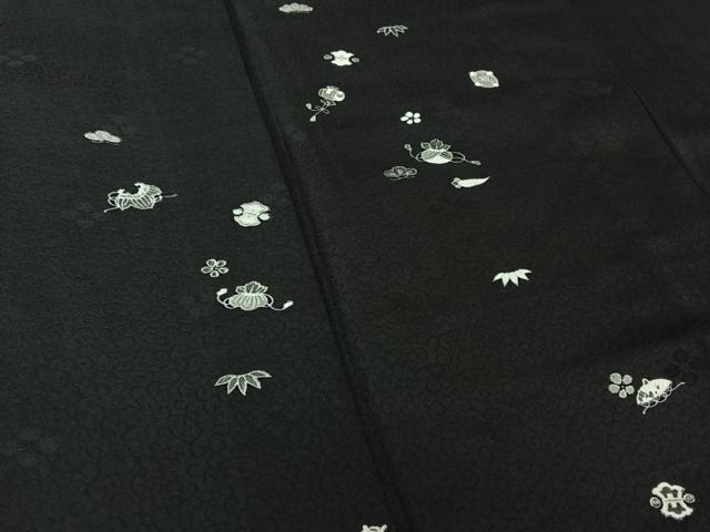 平和屋着物▽訪問着 単衣 宝尽くし文 正絹 逸品 AABE8334jh