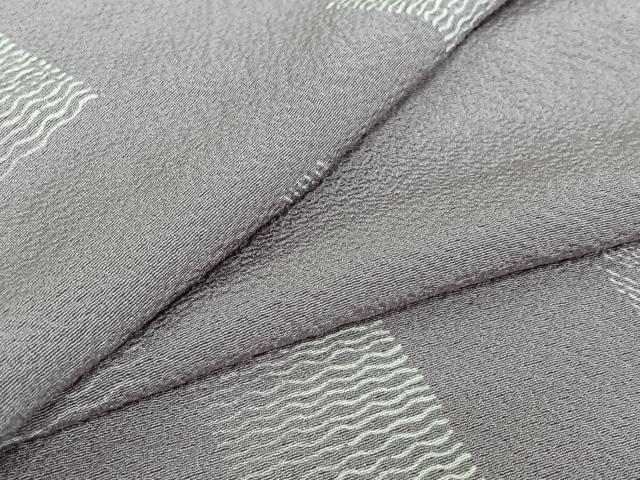 【単衣】正絹　上質な小紋　デザイン柄 平和屋着物▽上質な小紋 単衣 幾何学文様 正絹 逸品 AABE8335jh