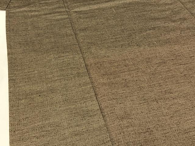 平和屋着物▽男性 紬 単衣 アンサンブル 縞 正絹 逸品 AABE8357jh