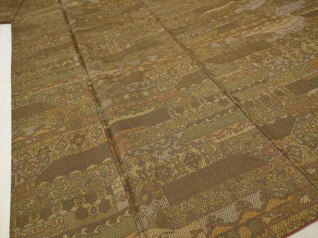 平和屋着物■上質な紬 洋花文 正絹 逸品 AABE8404st