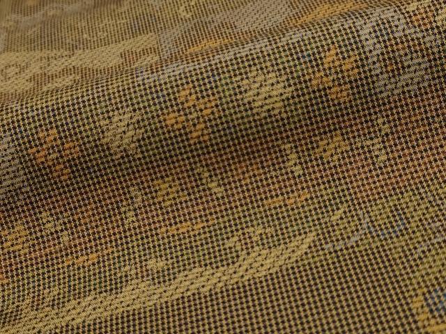 平和屋着物■上質な紬 洋花文 正絹 逸品 AABE8404st