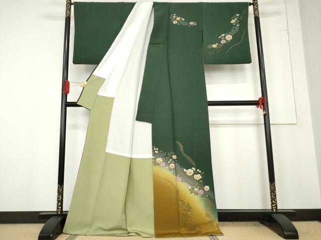 平和屋着物●吉乃一廉 幻の辻が花 訪問着 絞り 辻が花 暈し染め 金彩 正絹 逸品 AABE8535cs