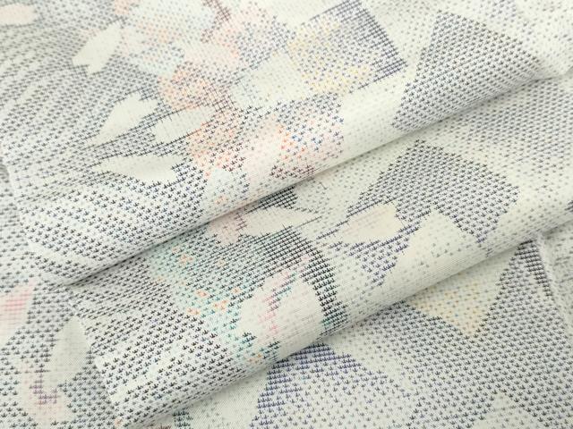 平和屋着物○都喜ヱ門 本場大島紬 白大島 カタス7マルキ 舞花