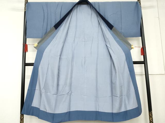 平和屋着物●男性 本場大島紬 アンサンブル 長襦袢(袷)セット 亀甲絣 久野織物特製 キングサイズ 羽裏:虎 証紙付き 正絹 逸品 AABE8585cs