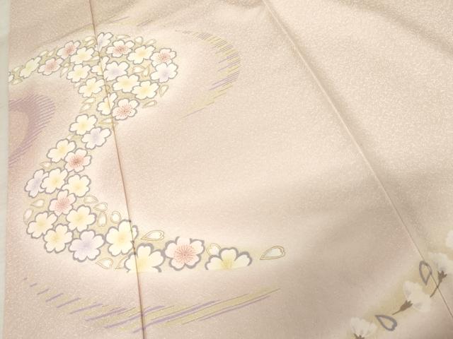 平和屋着物●訪問着 舞花文 暈し染め ロング丈 正絹 逸品 AABE8600cs