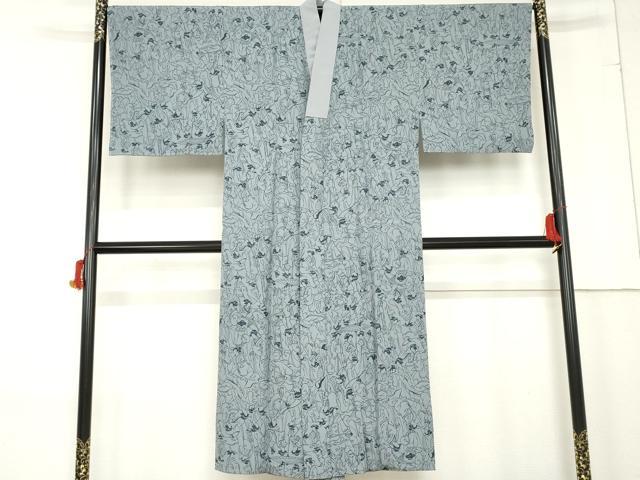 平和屋着物●男性　長襦袢　袷　女人文　正絹　逸品　AABE8615cs 平和屋着物○男性 長襦袢 袷 女人文 正絹 逸品 AABE8615cs