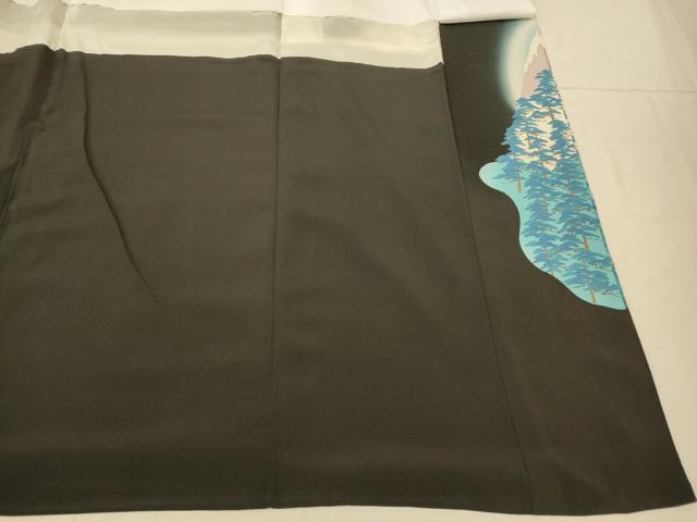 平和屋着物■豪華黒留袖 作家物 風景文 暈し染め 正絹 逸品 AABE8686fw