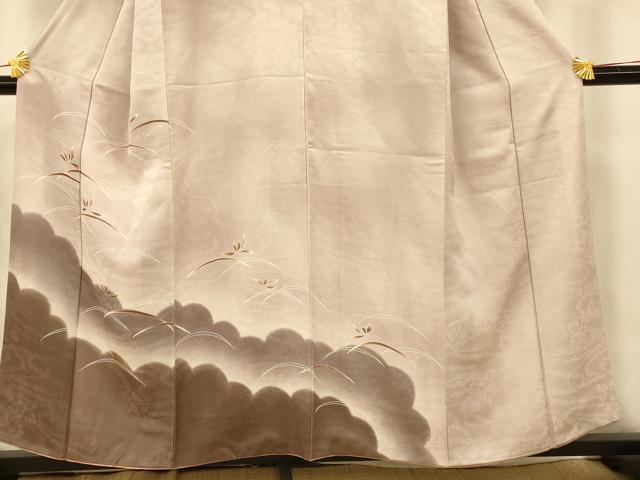 平和屋着物■訪問着 雲取り芝花文 暈し染め 正絹 逸品 AABE8837fw