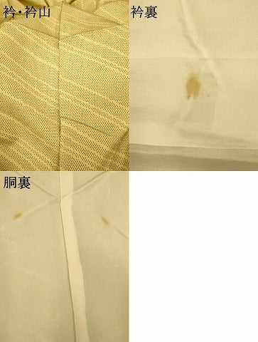 平和屋着物●白鷹お召 幾何学文様 正絹 逸品 AABE8856fw