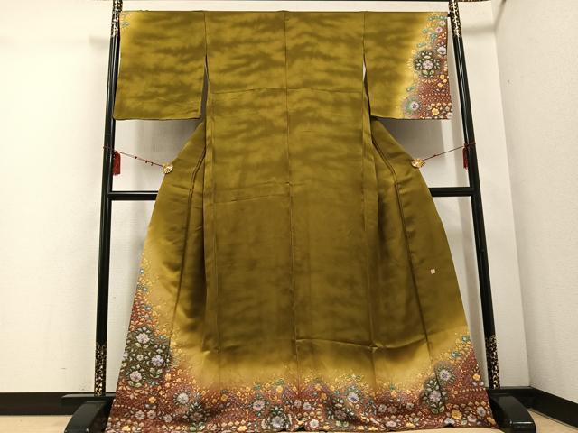 平和屋着物●訪問着　作家物　泰常　辻が花　暈し染め　正絹　逸品　AABE8919ph 平和屋着物○訪問着 作家物 泰常 辻が花 暈し染め 正絹 逸品