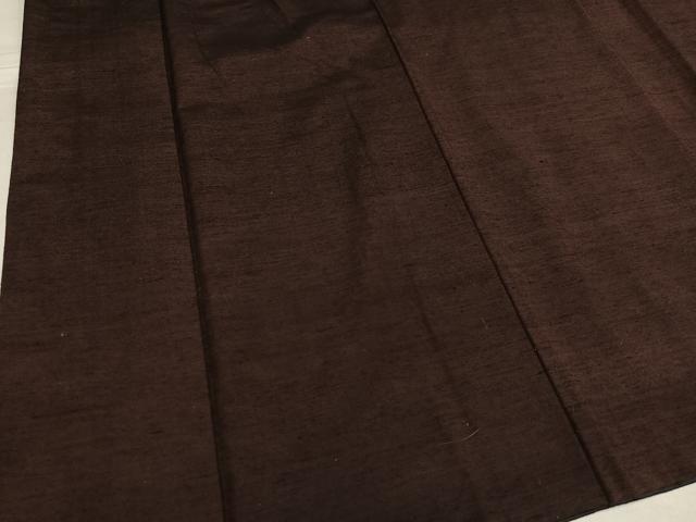 平和屋着物●男性 紬 アンサンブル 色無地 赤褐色 正絹 逸品 AABE8924ph