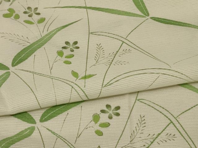 平和屋着物*夏物 小紋 絽 草花文 洗える着物 AABE8974jd