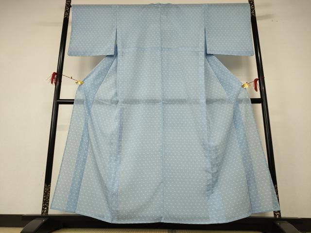 平和屋着物*夏物 小紋 紗 舞花文 洗える着物 AABE8995jd