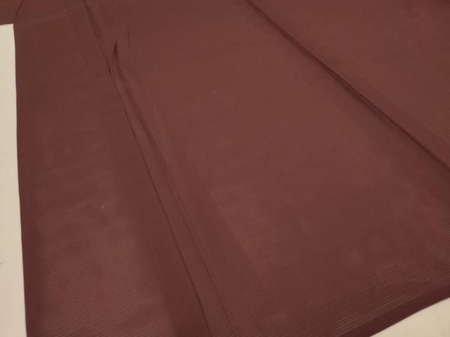 平和屋着物*夏物 色無地 絽 赤褐色 正絹 逸品 AABE8999jd