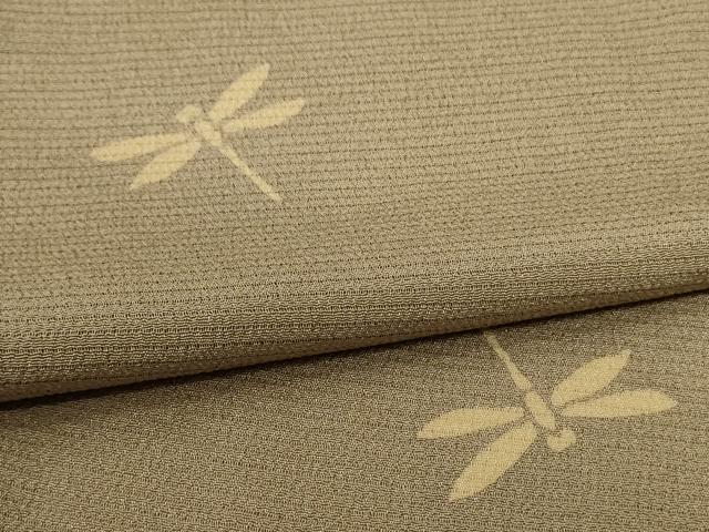 平和屋着物*夏物 小紋 絽縮緬 勝虫 正絹 逸品 AABE9001jd