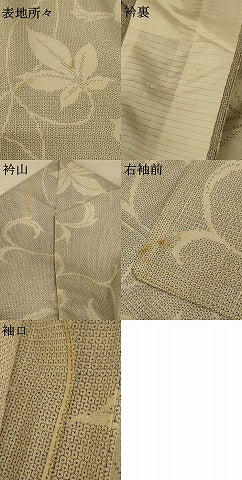 平和屋着物*夏物 本塩沢 夏塩沢 90亀甲 唐草文 正絹 逸品 AABE9022jd