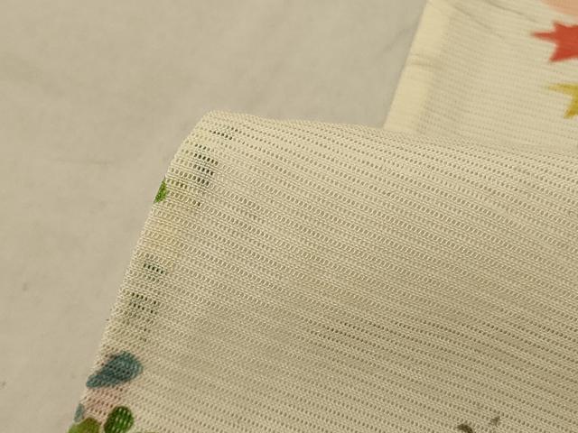 平和屋着物*夏物 小紋 絽 風景草花文 正絹 逸品 AABE9026jd