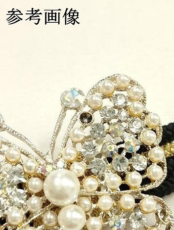 平和屋着物●和装小物 振袖用帯締め 装飾 ラインストーン パール ビーズ 金糸 逸品 AABE9063ay