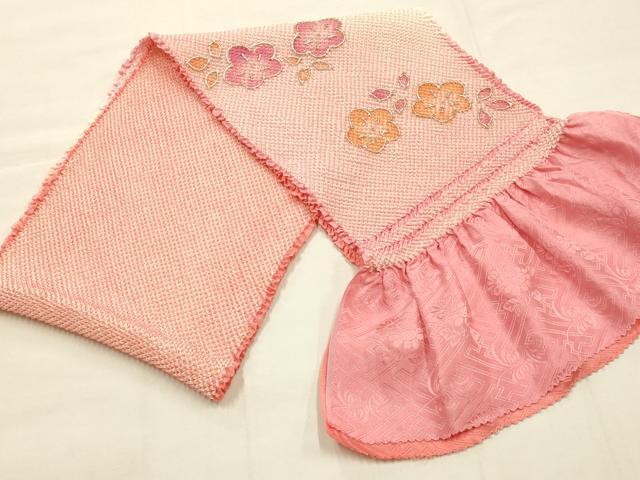 平和屋本店●和装小物 帯締め・帯揚げセット 振袖用 総絞り 花柄 暈し染め 金彩 金糸 撚り房 逸品 未使用 AABE9079ay