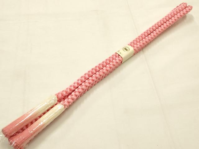 平和屋本店●和装小物 帯締め・帯揚げセット 振袖用 総絞り 花柄 暈し染め 金彩 金糸 撚り房 逸品 未使用 AABE9079ay