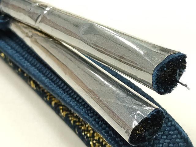 平和屋本店●和装小物 帯締め・帯揚げセット 高麗組 正倉院御物 八俑鏡蜜陀絵皮箱文様 暈し染め 金糸 逸品 未使用品有 AABE9087ay