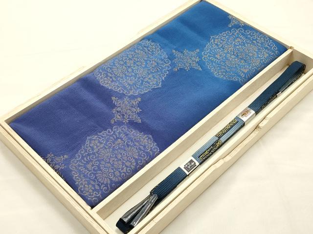 平和屋本店●和装小物 帯締め・帯揚げセット 高麗組 正倉院御物 八俑鏡蜜陀絵皮箱文様 暈し染め 金糸 逸品 未使用品有 AABE9087ay