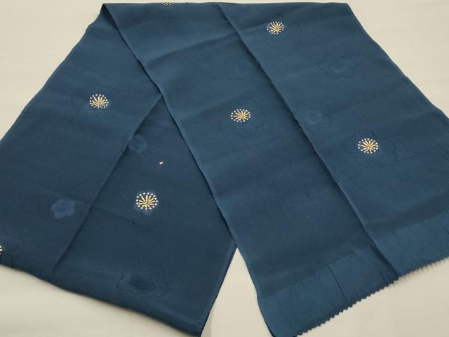 平和屋本店●和装小物 帯締め・帯揚げセット 高麗組 綾出し 舞花文 梅 金糸 金彩 正絹 逸品 未使用品あり AABE9091ay