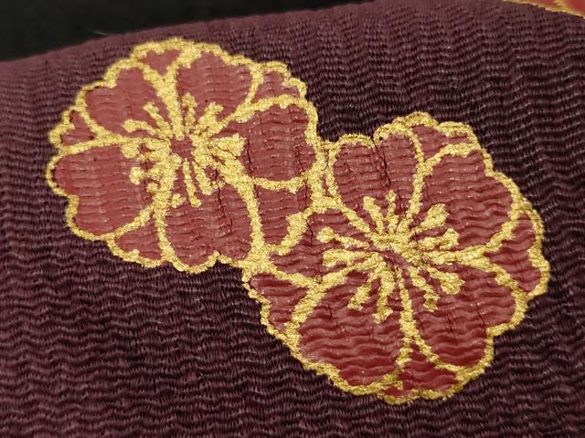 平和屋本店●IKKO 和装小物 帯締め・帯揚げセット 振袖用 刺繍 花柄 金糸 金彩 撚り房 逸品 AABE9098ay