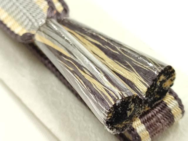 平和屋着物●和装小物 上質な帯締め 江戸組紐 平組 暈し 絹彩会 木箱付き 正絹 逸品 未使用 AABE9165ay