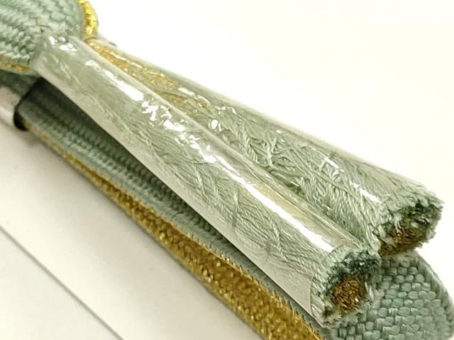 平和屋本店●和装小物 帯締め・帯揚げセット 高麗組 短冊花文 暈し染め 金糸 逸品 未使用品あり AABE9186ay