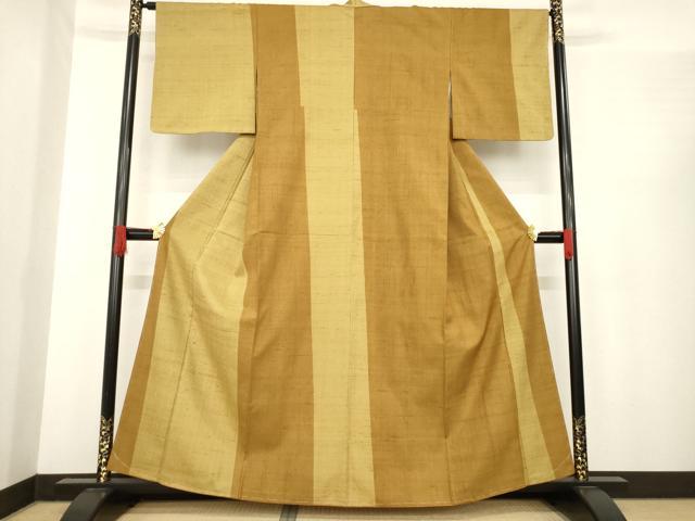 平和屋着物●紬 訪問着 間道 正絹 逸品 AABE9235ck