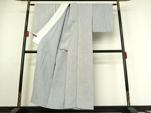 平和屋着物▽上質な小紋 単衣 霞文 正絹 逸品 AABE9321jh