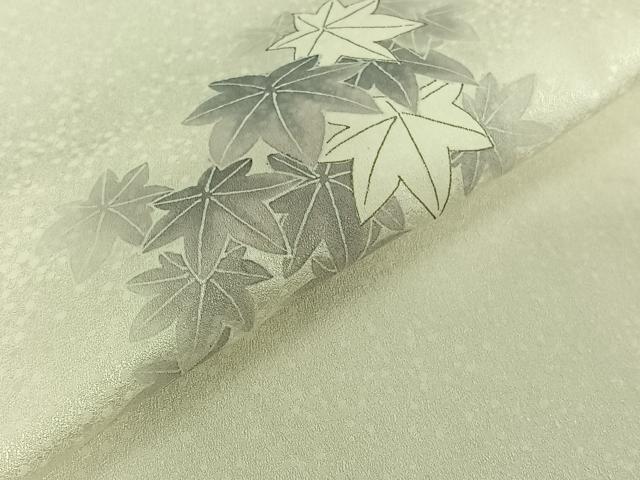 平和屋着物▽訪問着 単衣 紅葉 金彩 正絹 逸品 AABE9344jh
