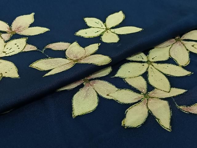 平和屋着物▽訪問着 単衣 舞花文 金彩 正絹 逸品 AABE9345jh