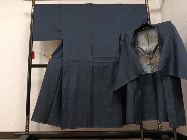 平和屋着物●男性 本場大島紬 アンサンブル 100亀甲 総詰め 正絹 逸品 未使用 AABF0011ph