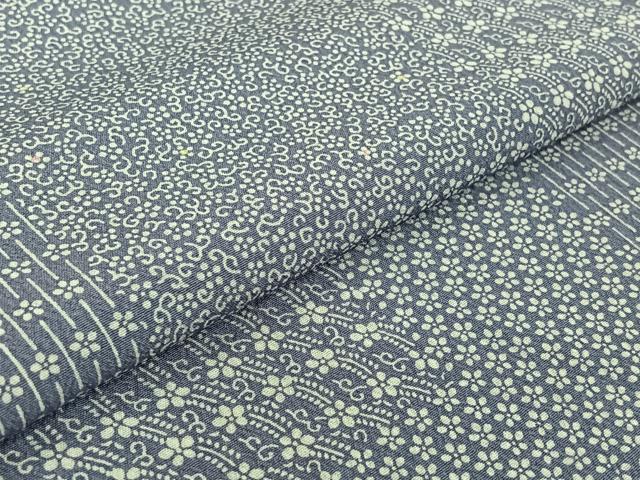 平和屋着物▽江戸小紋 単衣 短冊花文 さんび謹製 洗える着物 AABF0088jh