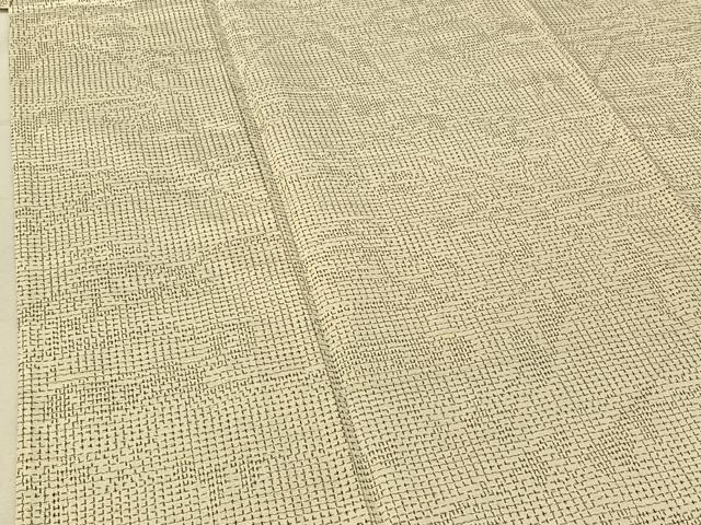 平和屋着物▽上質な紬 単衣 風景文 正絹 逸品 AABF0096jh