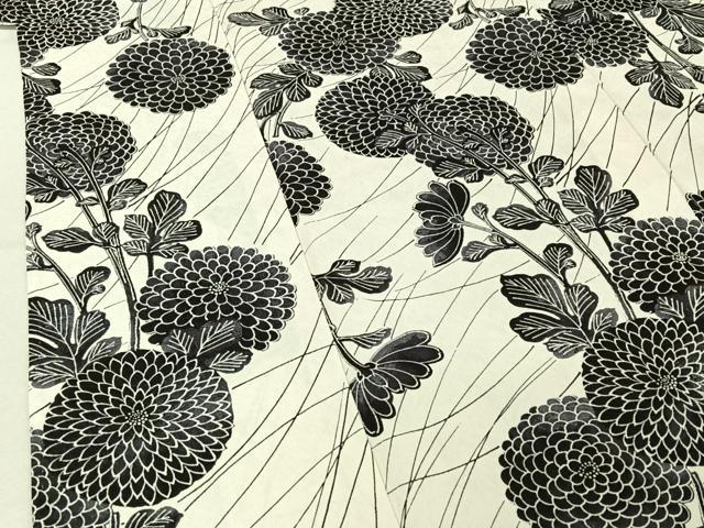 平和屋着物▽上質な小紋 単衣 草花文 正絹 逸品 AABF0111jh