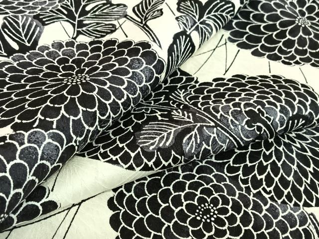 平和屋着物▽上質な小紋 単衣 草花文 正絹 逸品 AABF0111jh