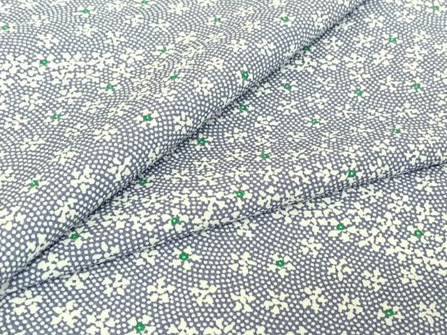 平和屋着物▽小紋 単衣 舞花文 洗える着物 AABF0119jh
