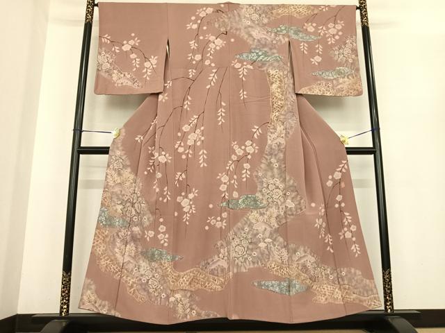 平和屋着物●十日町　名門　滝泰謹製　訪問着　絞り　辻が花　暈し染め　西武百貨店扱い　正絹　逸品　AABF0202fy 平和屋着物○十日町 名門 滝泰謹製 訪問着 絞り 辻が花 暈し染め